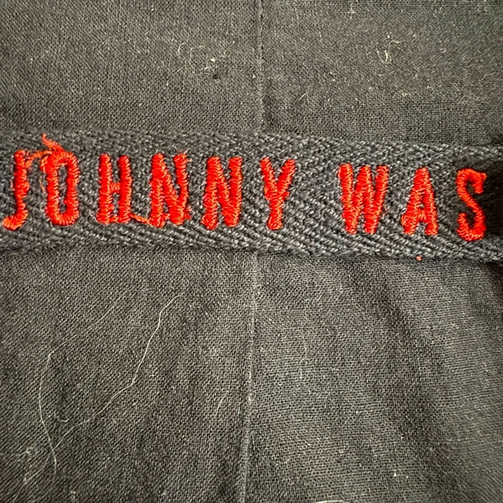 Barely worn Johnny Was - Embroidered Black mid-length Corduroy Coat, Size Medium - Picture 3 of 10